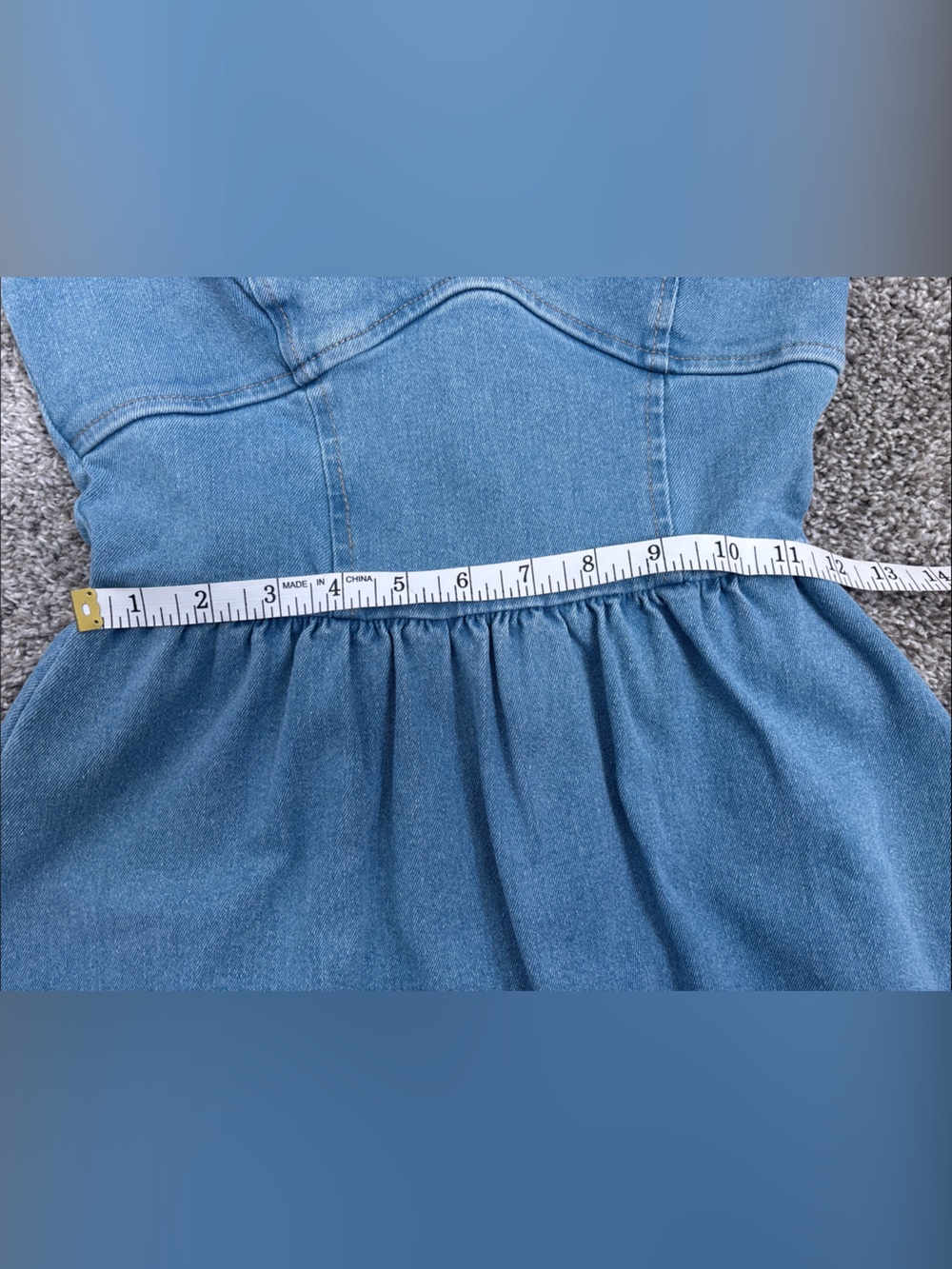 Timing Light Blue Denim Midi Sundress - Sleeveless Casual Dress - Picture 6 of 7
